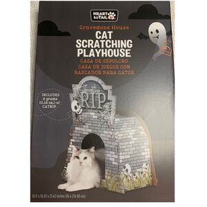 NIB! Heart To Tail Gravestone House Cat Scratching Playhouse with Catnip!